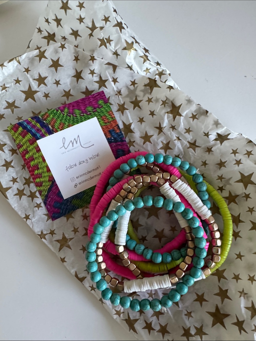 Erin McDermott Jewelry Heishi Bead Bracelet Stack